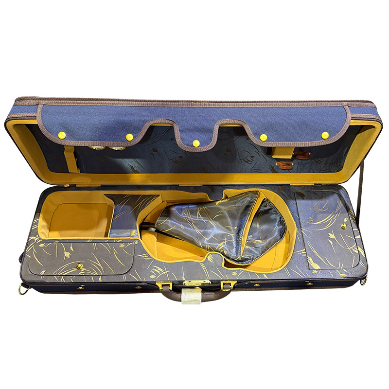Estuche de luz para violín 4/4 con higrómetro y pestillo, mango rígido de calidad CSV071A6