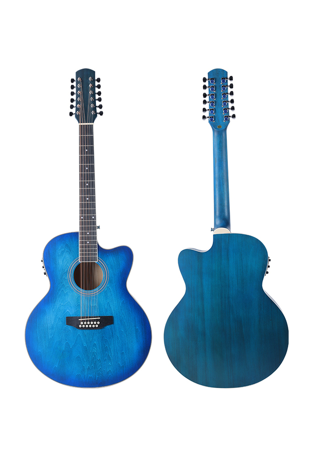 AF-H01LCE Hand frotado Matt Finish 12 cuerdas Guitarra acústica