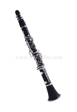 Flauta de ebonita de grano de madera con llave de níquel plateado (CL3146N)