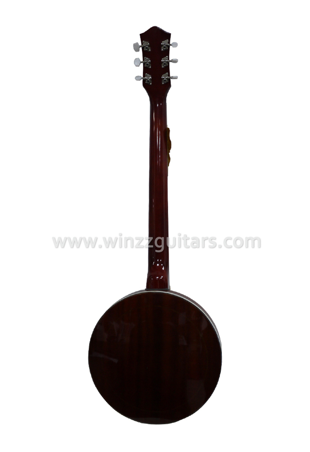 18 corchetes 6 cuerdas remo lechoso piel banjo (ABO186)