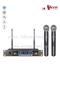 Micrófono inalámbrico de mano UHF MIC de canal fijo FM de receptor dual (AL-SE868)