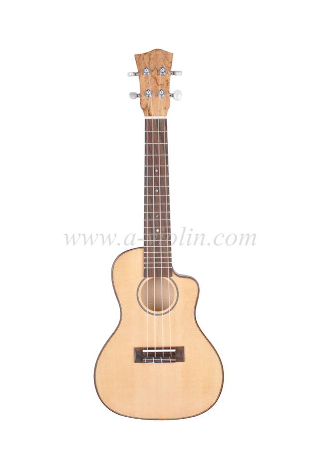 Spalted contrachapado de arce y amp; Ukelele de concierto lateral (AU180)