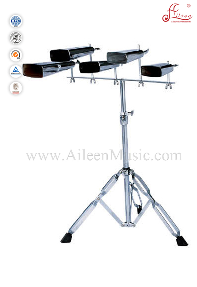 Juego de campanas de vaca cromadas con soporte (ACBC100S)