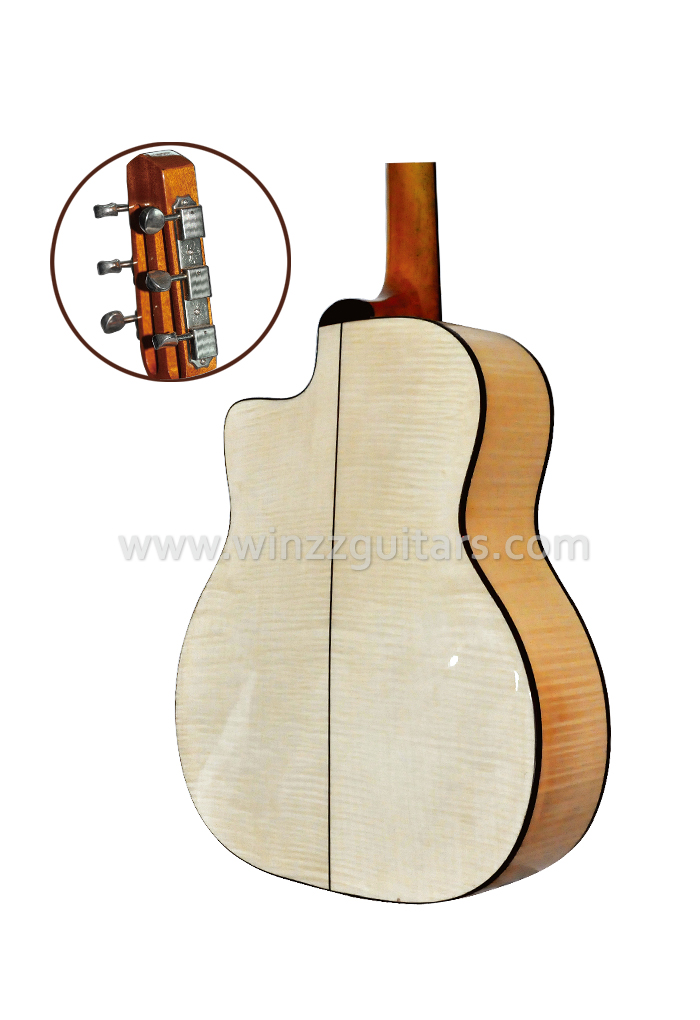 Guitarra de jazz gitano con orificio D u orificio oval (AGJ400)