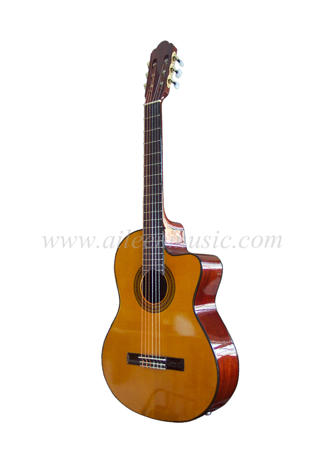 Guitarra clásica eléctrica cutaway de 39" con ecualizador de 4 bandas (ACG21CE)
