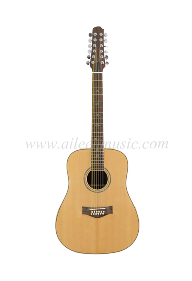 Guitarra acústica de 12 cuerdas de abeto macizo (AFM30-12)
