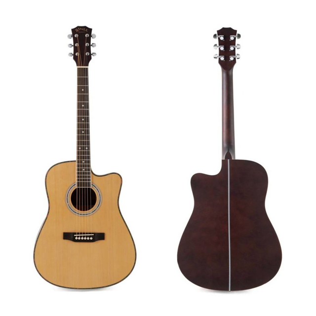 Guitarra acústica de madera de abeto mate para zurdos de 41 pulgadas (AF168LC)