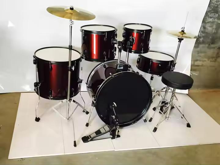 DSET-210B Batería para adultos OEM de buena calidad con cubierta de Pvc de 5 piezas Jazz Digital Drum Set