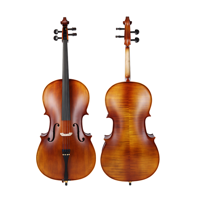 Violonchelo para principiantes de abeto europeo macizo con chapa flameada (CG210H)