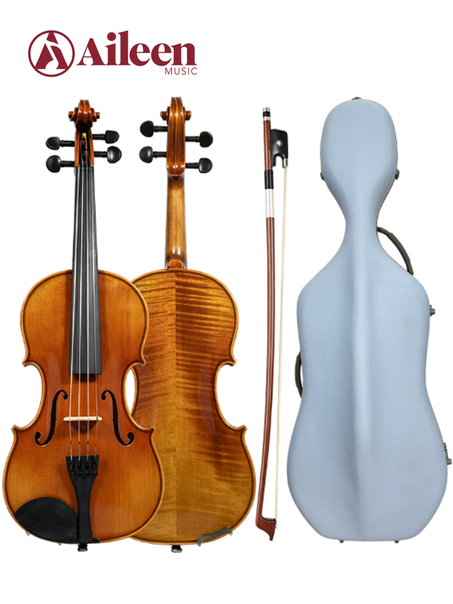 SC-18AL Barniz mixto de alcohol y aceite Tapa de abeto macizo seleccionada 4/4-1/16 Kit de violonchelo profesional avanzado 