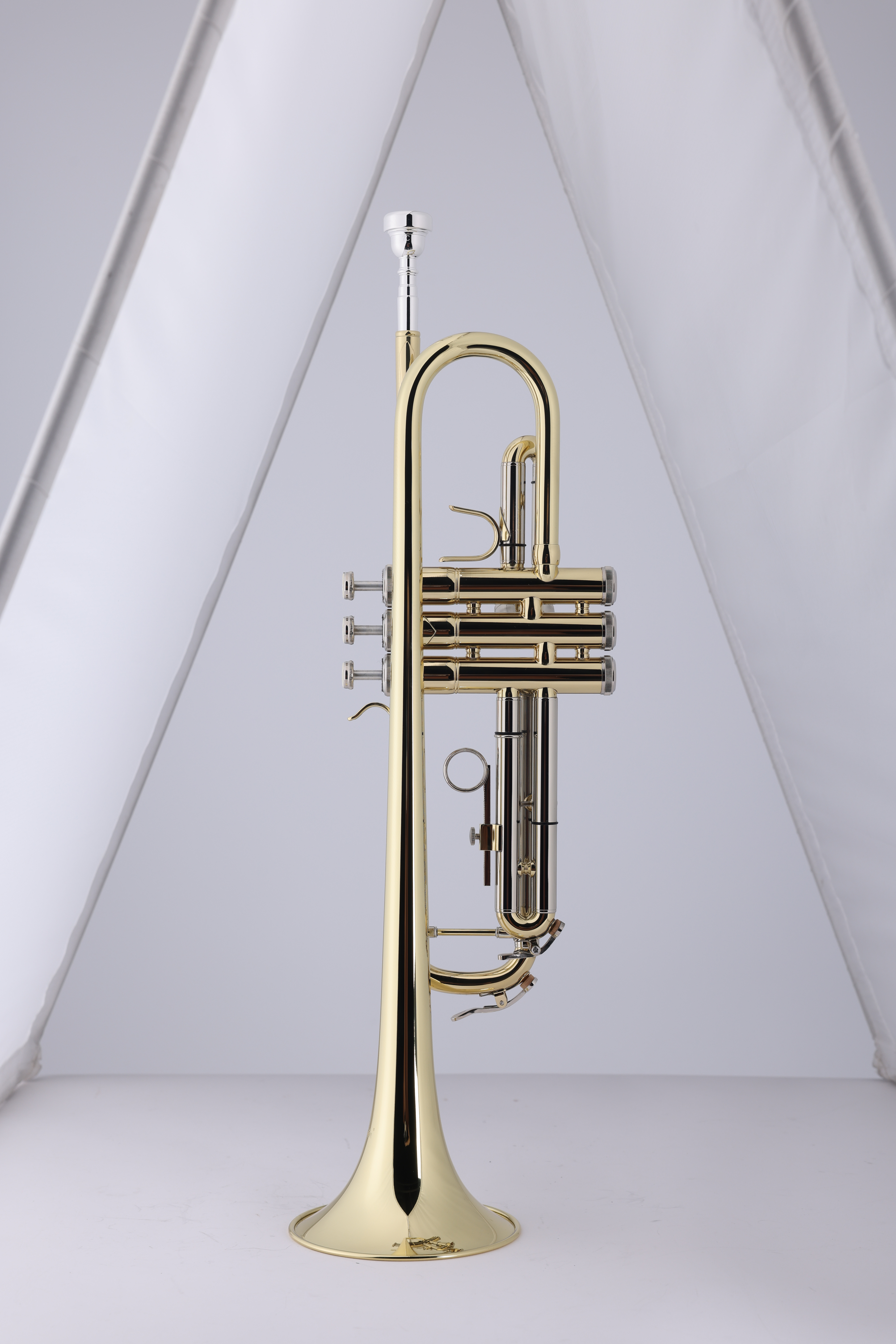Professional Yellow Brass Body Middle Grade Bb Key Trumpet TR5200