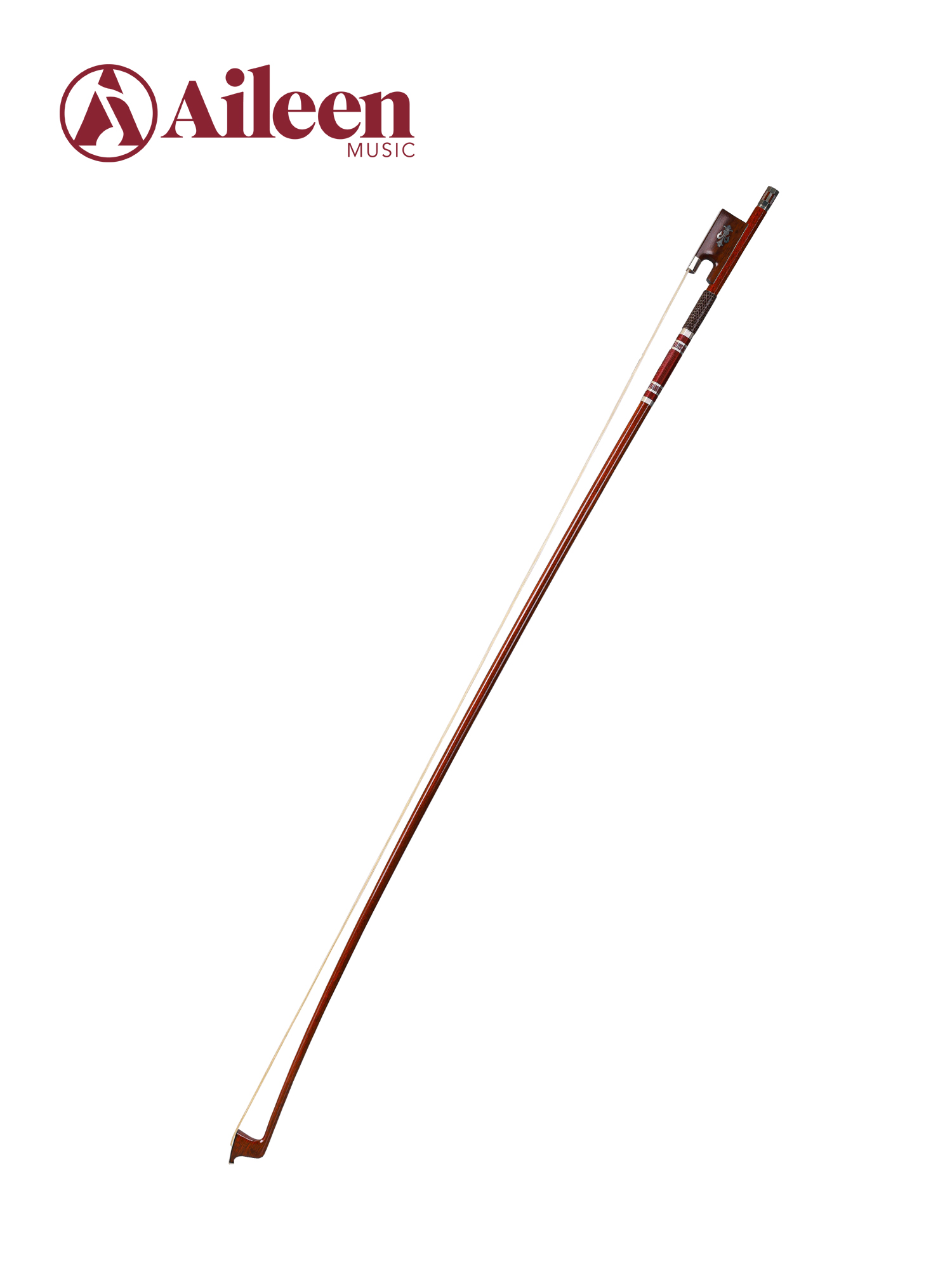 Arco de violín de fibra de carbono de primera calidad, acabado de grano de madera, rana de madera de serpiente tallada a mano con crin natural (WV895CH-W)