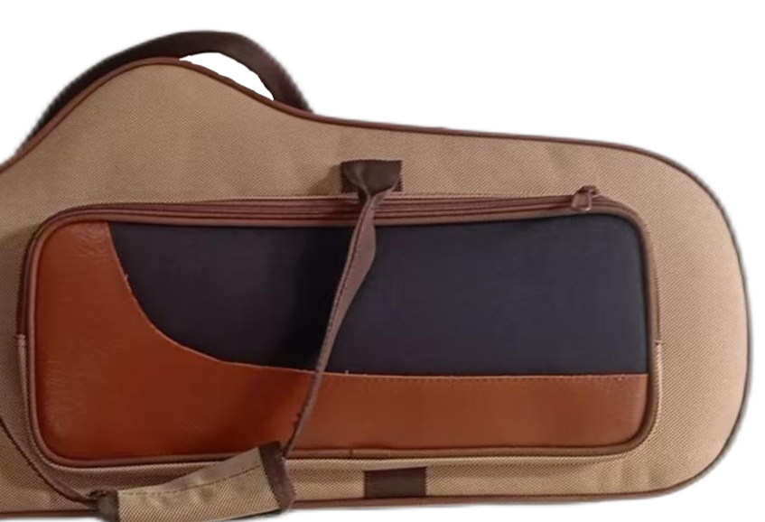 Case de saxofón tenor marrón y negro de alta calidad de alta calidad