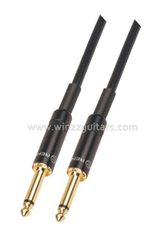 1/4 'TS 6 mm PVC Negro 64 * 0.12 Cable de guitarra en espiral (AL-G022)