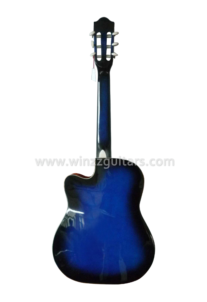 38 "Cutaway Linden plywood Guitarra acústica colorida (AF227CA-38)