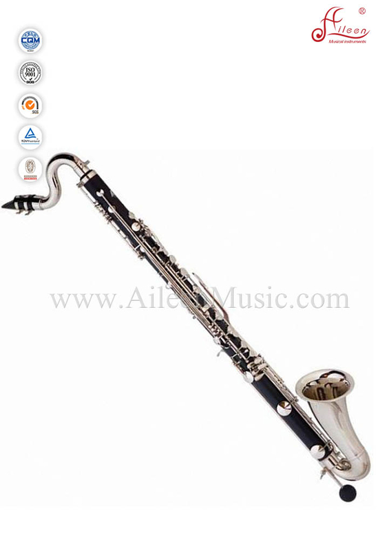 Profesional 19 teclas Bb tecla Hard Rubber Bass Clarinet (BCL3100)