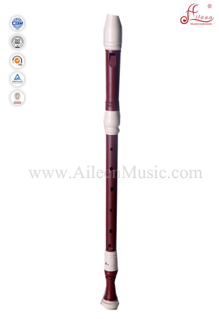 Flauta de grabador alto de ABS de madera de estilo barroco rojo (RE2438B)