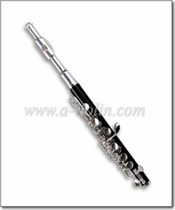 Flauta piccolo plateada con estuche de madera (PC5011S)