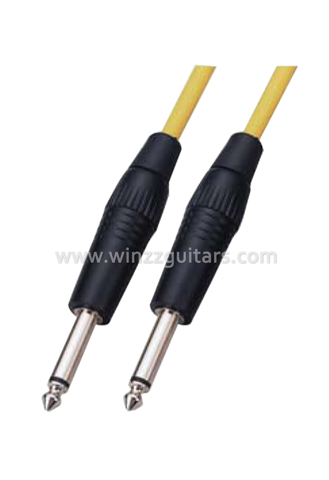 Cable de guitarra negra de 6 mm Braid TRS PVC (AL-G004Y)
