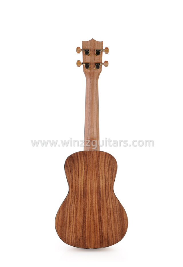 Ukelele de diapasón de unión de tuerca de hueso de calidad superior de koa sólida superior (AU50S)