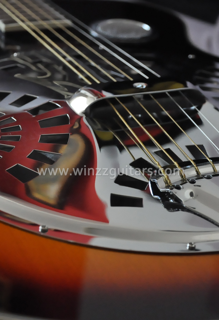 Spider Cone Plywood Electric Resonator Guitarra / Guitarra Resophonic (RGS88)