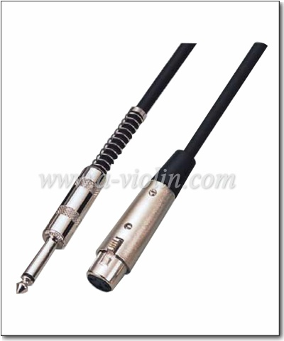 Cable XLR de 3 clavijas XLR a 6.35 enchapado en níquel