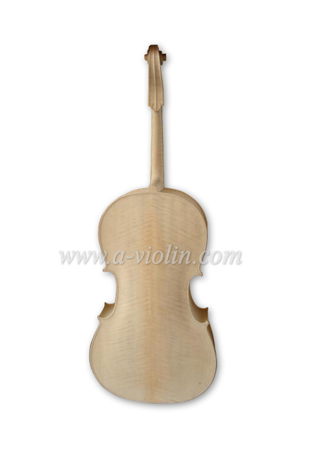 Violonchelo blanco 4/4, cuerpo sin barniz 3/4 (C100W)