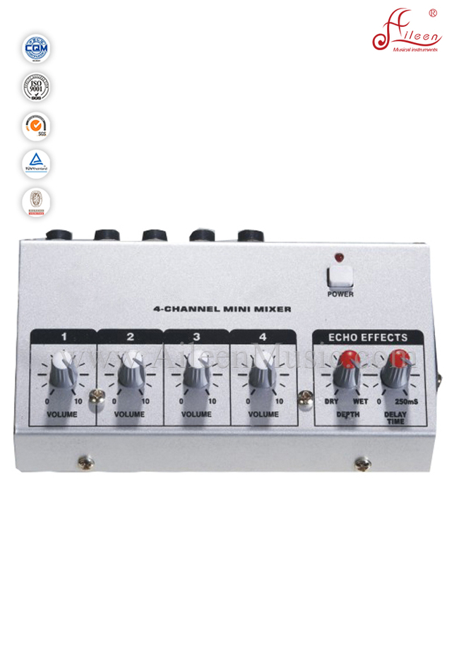 Consola de mezclas profesional DJ de hasta 50dB de ganancia 4 MIC (ADM-14)