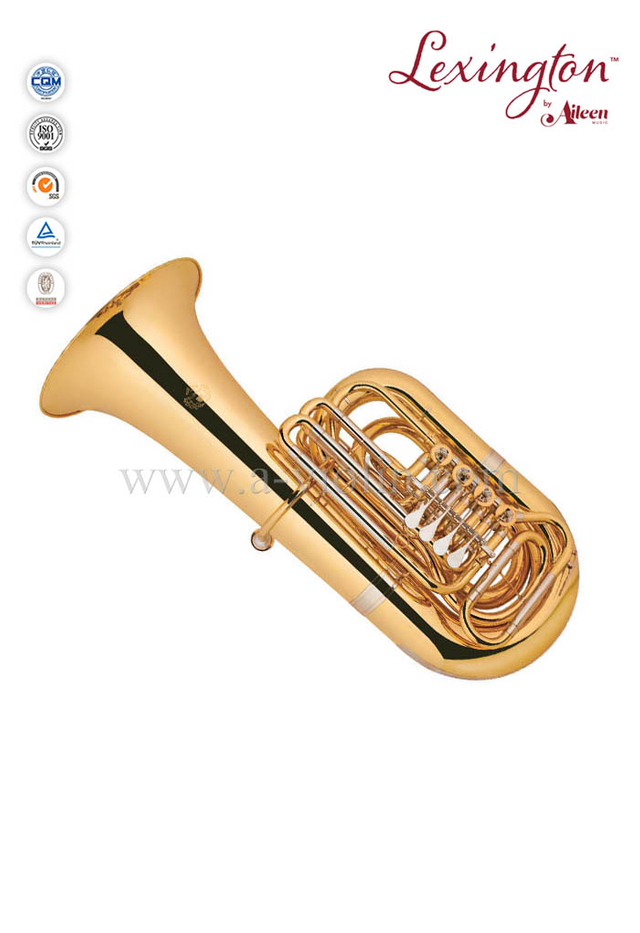 Tuba estilo Y de 4 válvulas rotativas con estuche Premium (TU9949G-SYY)