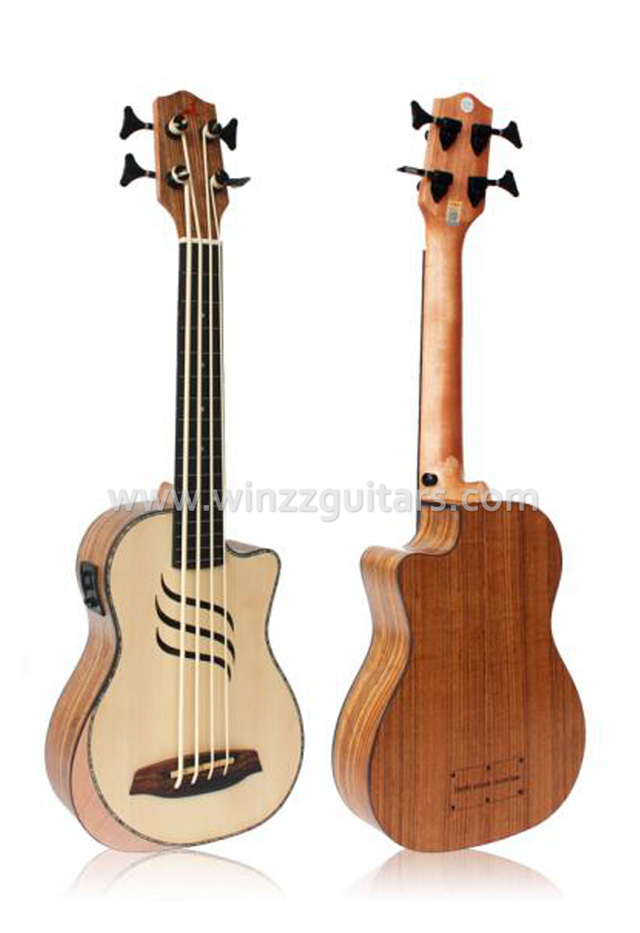 Ukelele de diapasón de madera maciza de diapasón de madera de alta densidad (AUB15-BAE)