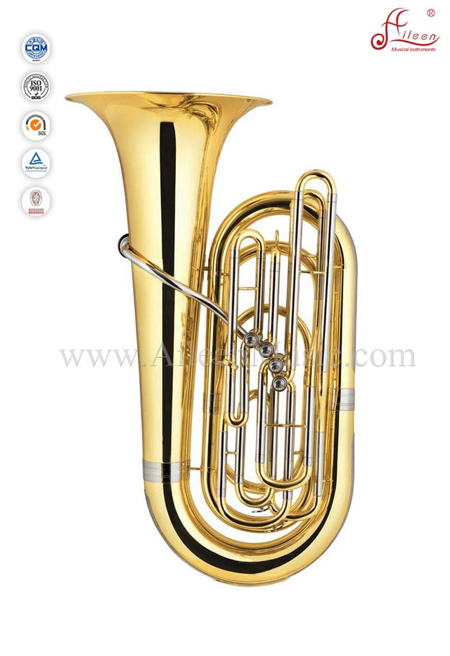 Bb Key Gold Lacquer 4 Válvulas Piston Tuba (TU9902)