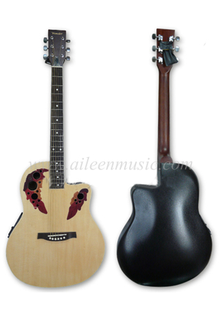 Encuadernación en ABS Guitarra de corte redondo y ovalado de 41 pulgadas (AFO229CE-41)