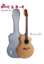 Guitarra acústica Sitka sólida Yulong Guo Forma recortada con estuche de guitarra (WGA2022SC)