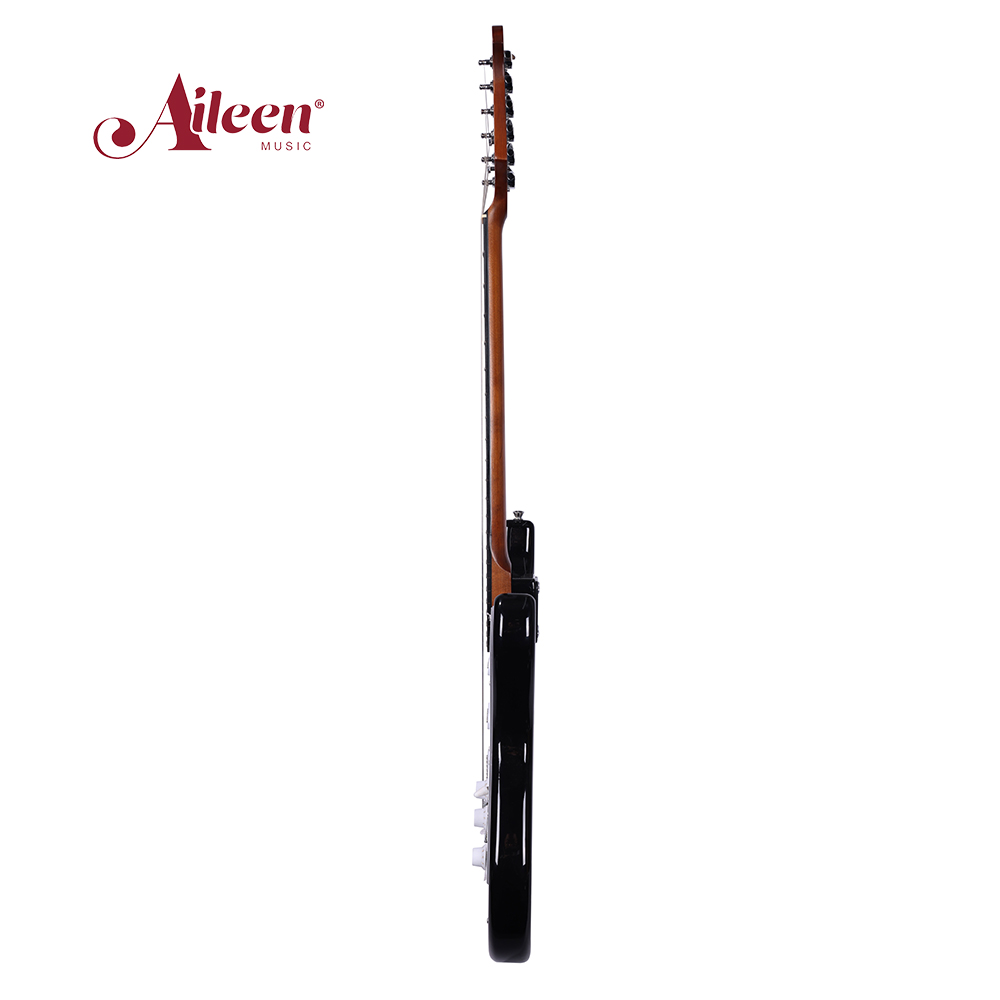 Guitarra eléctrica de bobina simple de 39 "de madera de álamo macizo de China (EGS111-RM)