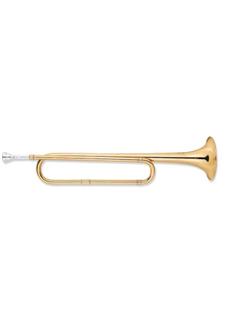 Impresionante corneta en C lacada en oro con estuche (BUH-G450G)