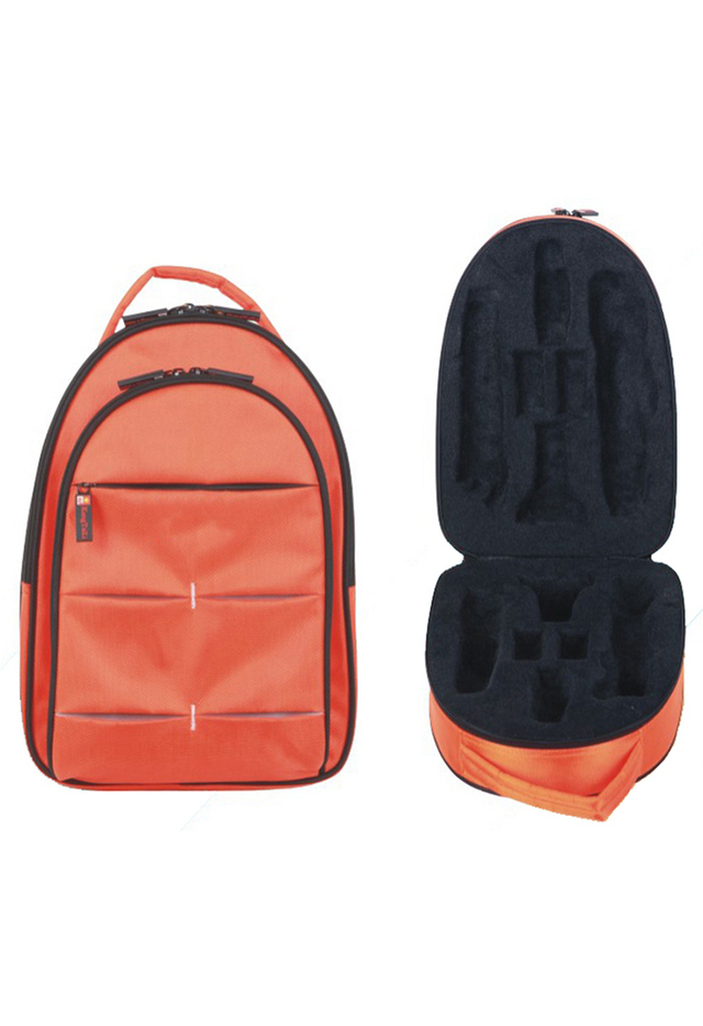 Estuche para clarinete de tela y cuerpo de espuma naranja a buen precio (CLC1813)