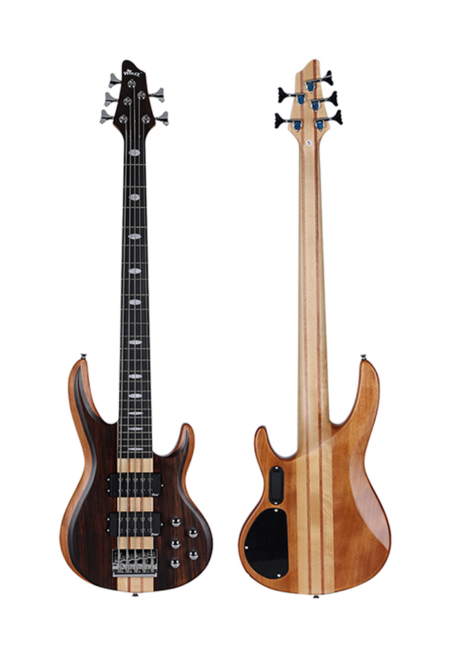 Cuerpo de nogal Okoume Bajo eléctrico de 5 cuerdas 24 trastes Acabado mate (EBS715-3)