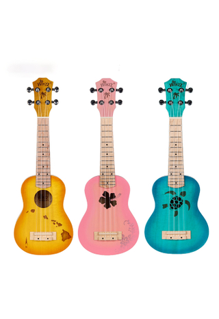 Ukelele soprano de 21' con acabado frotado a mano y diseño profesional del fabricante AU-H03A