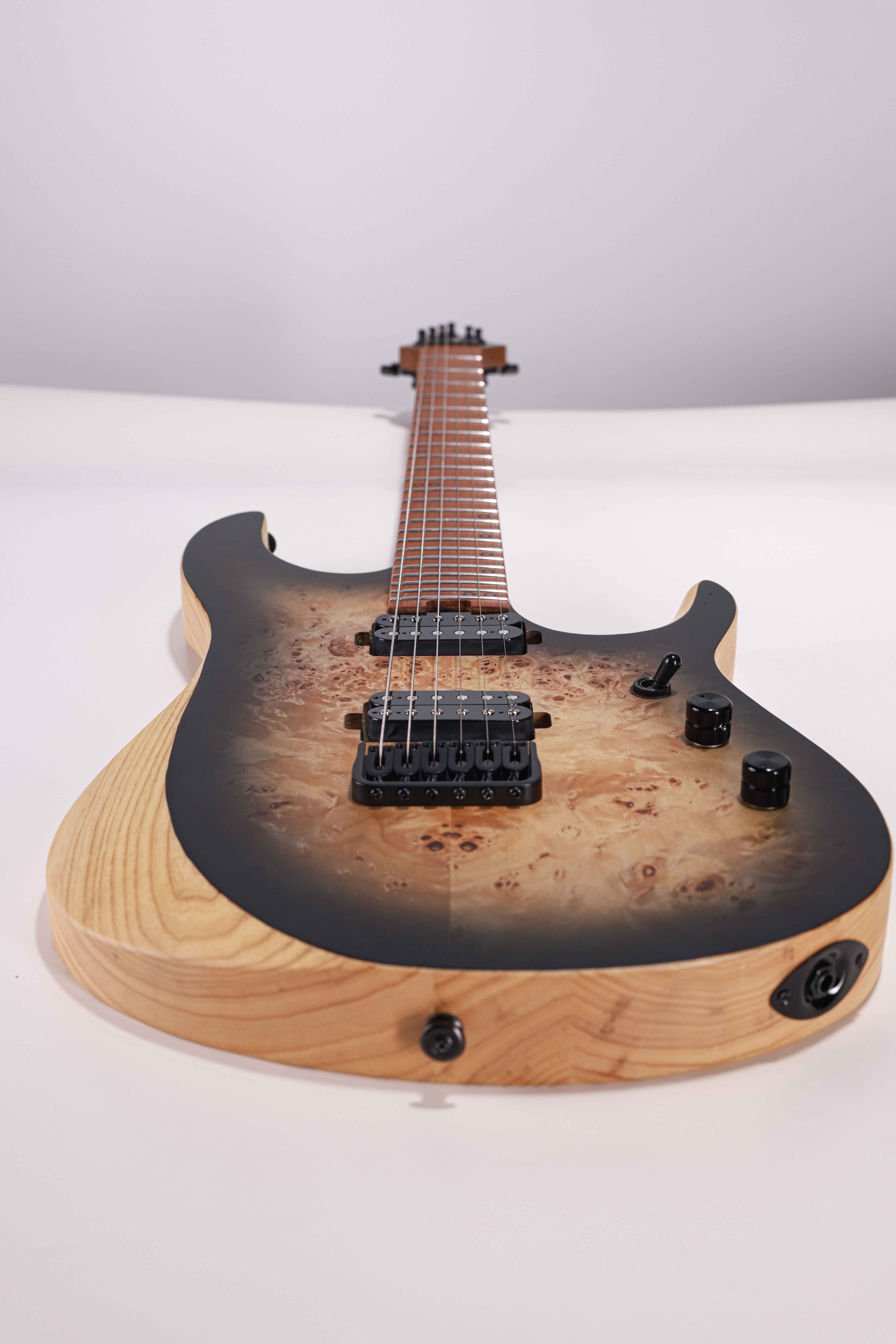 WOS150-24-AP Winzz Nuevo diseño Swamp Ash + Poplar Burl Top Guitarra eléctrica de 6 cuerdas
