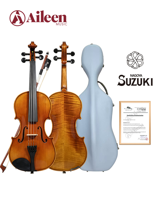 SC-18AL Barniz mixto de alcohol y aceite Tapa de abeto macizo seleccionada 4/4-1/16 Kit de violonchelo profesional avanzado 