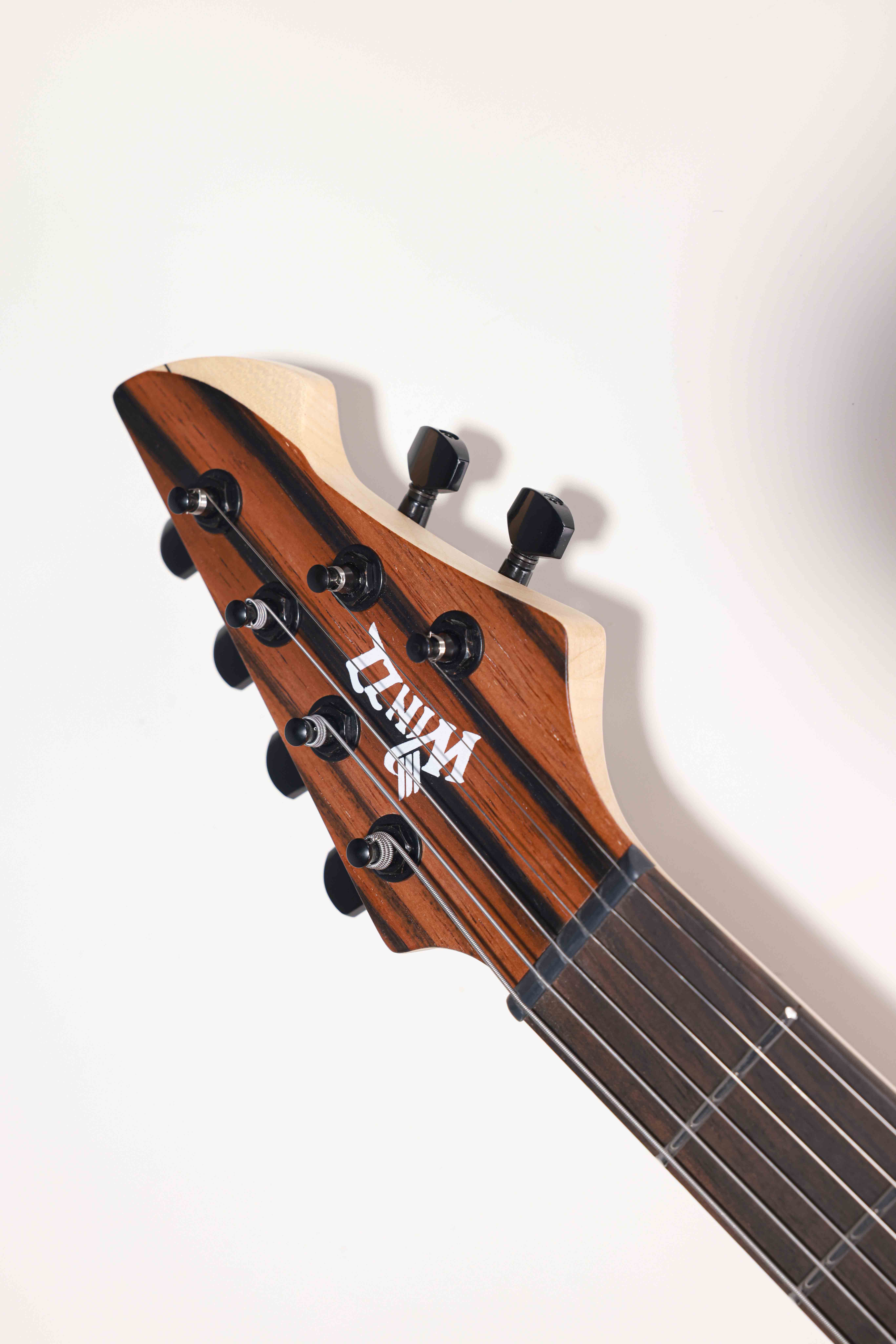 WZS EX80-ME Mindi Body Eboni (grosor: 12 mm) guitarra eléctrica superior con forma arqueada fabricada en Indonesia