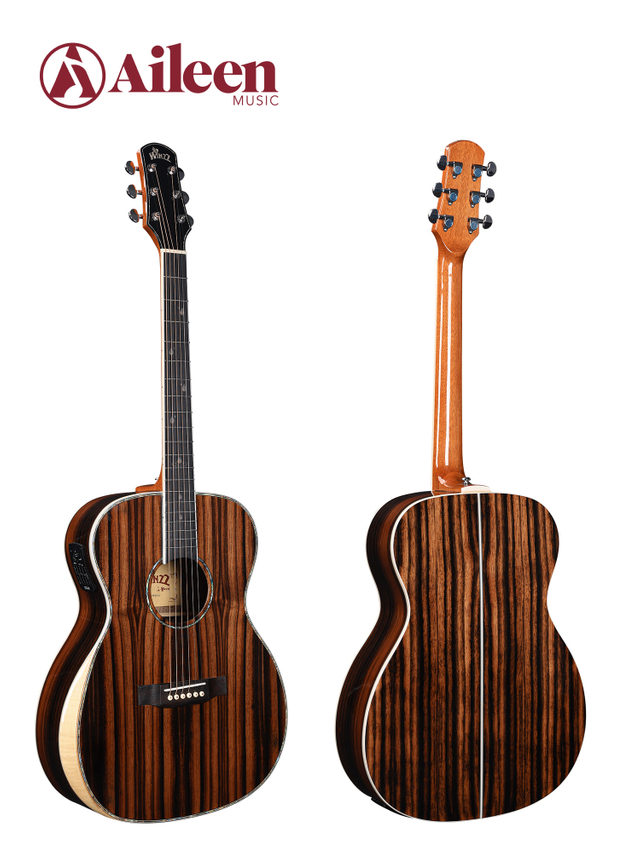 WAG902E-OM Instrumento musical Winzz Material exótico OM Shape 40 'Guitarra acústica