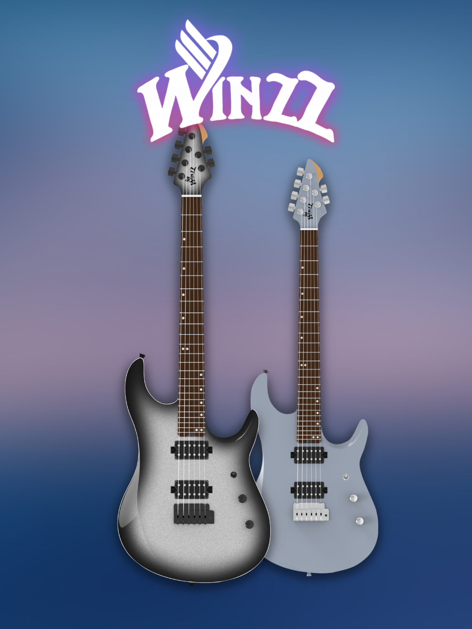 WOS100-SB WINZZ Design S Modelo Orbit Series 39' Guitarra eléctrica