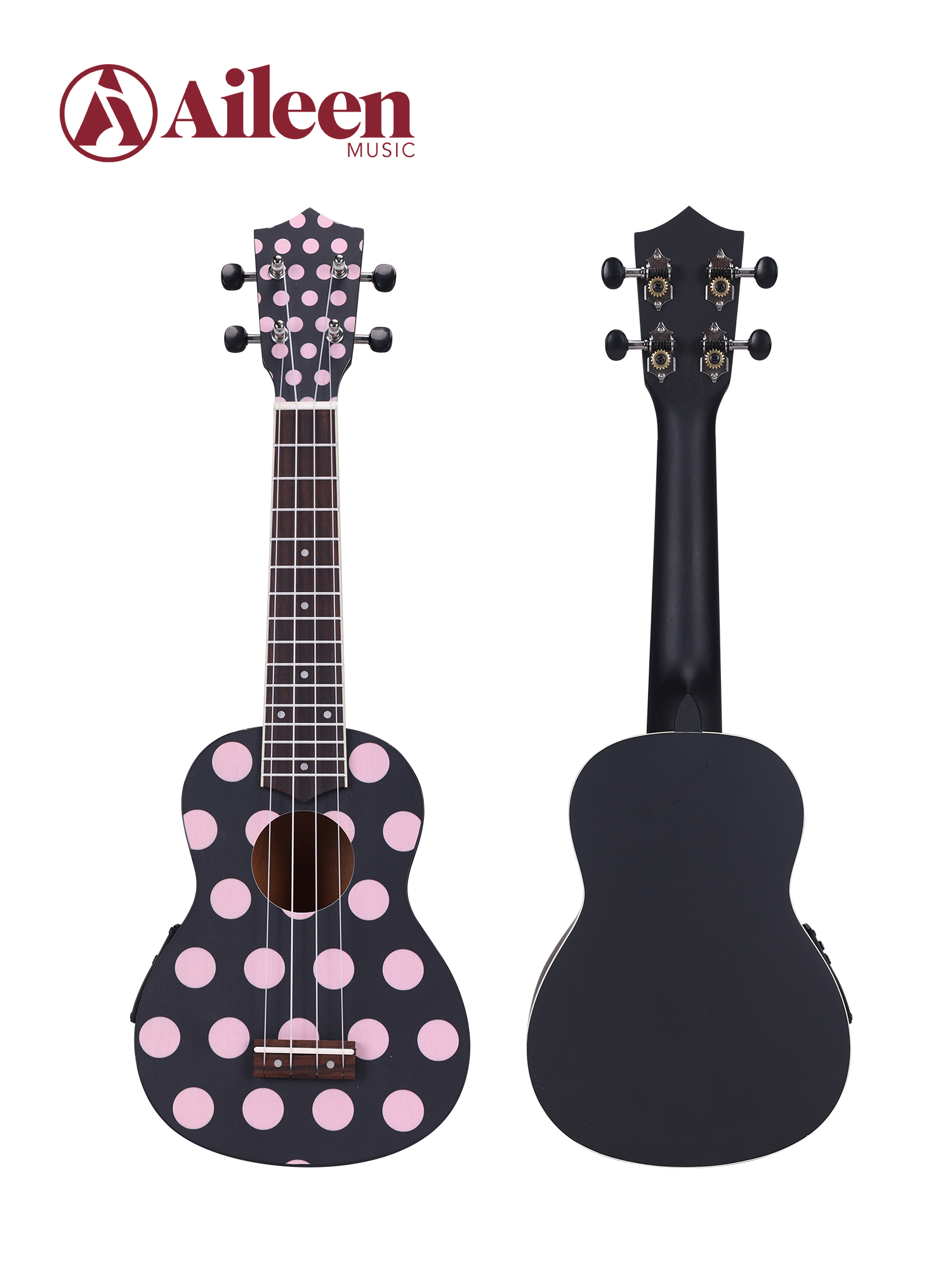 AU02A Nuevo ukelele superior UV de madera contrachapada de tilo de 21 '