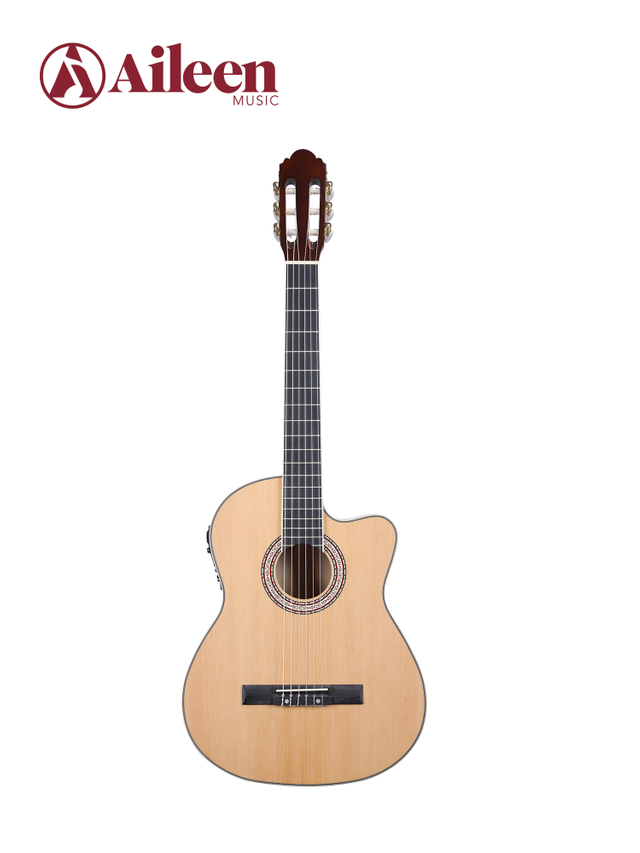 AC10ET NUEVO CUERPO FINO 39 'CUTA ATRIMA ELÉCTRICA CORTES ACULTICAS DE NYLON GUITARIA