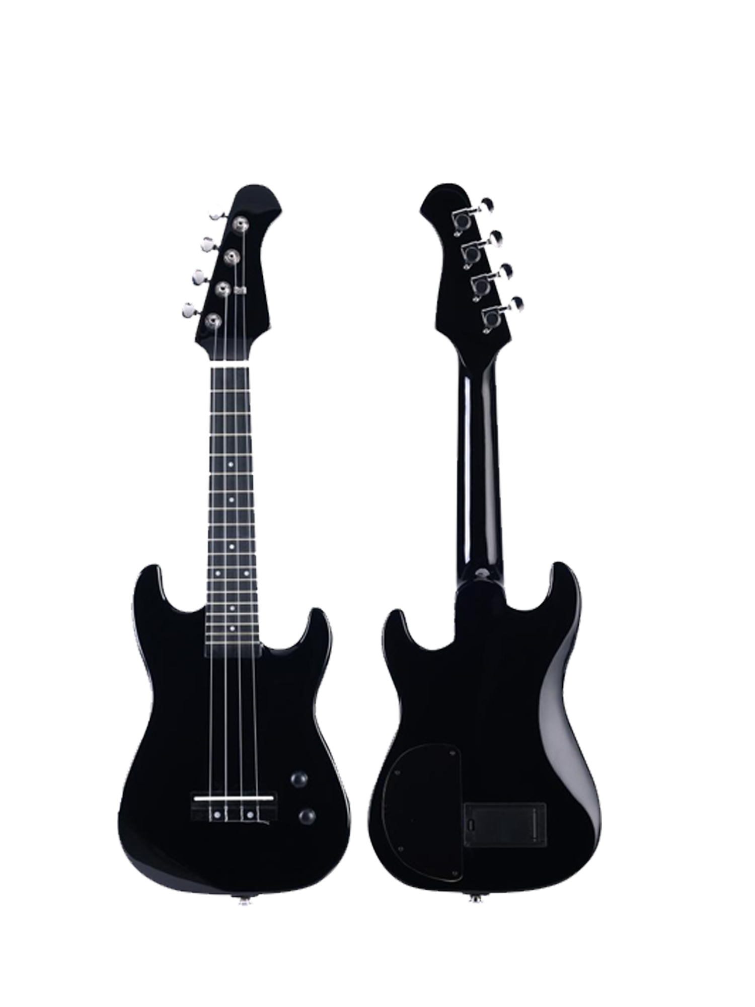 EUT01 Ukelele eléctrico de cuerpo fino de madera maciza estilo St de alta calidad de 26 pulgadas