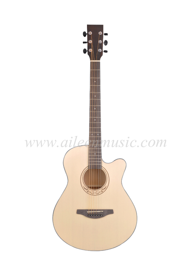 Guitarra acústica de calidad superior de abeto macizo de 40 pulgadas (AFM-H10-40)