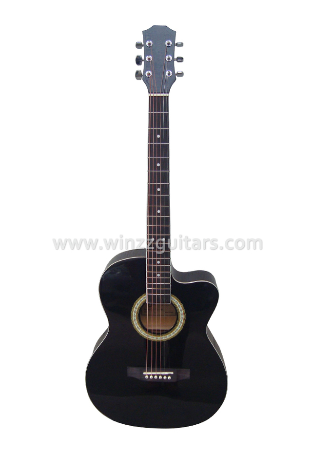 38 "Cutaway Linden plywood Guitarra acústica colorida (AF227CA-38)