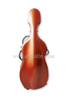 Estuche para violonchelo 4/4 de fibra de vidrio rojo fuerte con ruedas (CSC002)