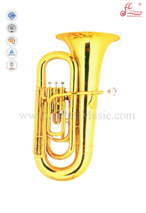 Tuba de 3 válvulas Bb Key Gold Lacquer para niños (TU9914)